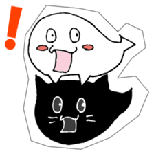Soul of a seal and a black cat. sticker #9142858