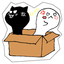 Soul of a seal and a black cat. sticker #9142859