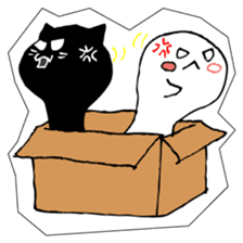 Soul of a seal and a black cat. sticker #9142859