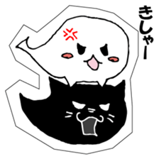 Soul of a seal and a black cat. sticker #9142860