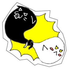 Soul of a seal and a black cat. sticker #9142862