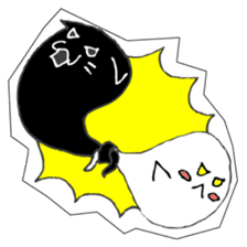 Soul of a seal and a black cat. sticker #9142862