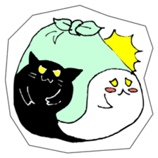Soul of a seal and a black cat. sticker #9142863