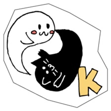 Soul of a seal and a black cat. sticker #9142864