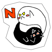 Soul of a seal and a black cat. sticker #9142865