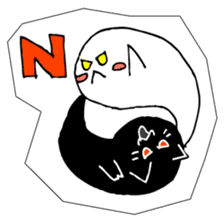 Soul of a seal and a black cat. sticker #9142865