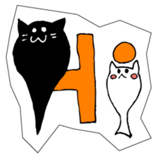 Soul of a seal and a black cat. sticker #9142866