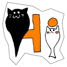 Soul of a seal and a black cat. sticker #9142866