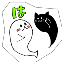 Soul of a seal and a black cat. sticker #9142868