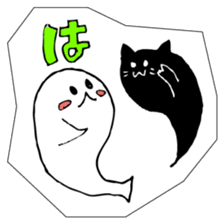 Soul of a seal and a black cat. sticker #9142868