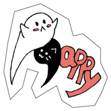 Soul of a seal and a black cat. sticker #9142870