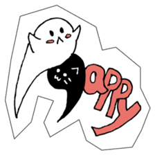 Soul of a seal and a black cat. sticker #9142870