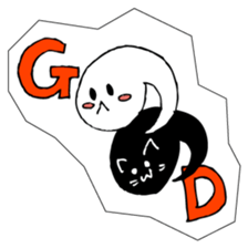 Soul of a seal and a black cat. sticker #9142873