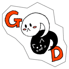 Soul of a seal and a black cat. sticker #9142873