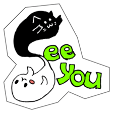 Soul of a seal and a black cat. sticker #9142874