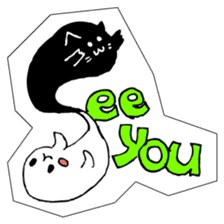 Soul of a seal and a black cat. sticker #9142874