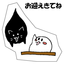 Soul of a seal and a black cat. sticker #9142878
