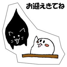 Soul of a seal and a black cat. sticker #9142878
