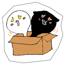 Soul of a seal and a black cat. sticker #9142883