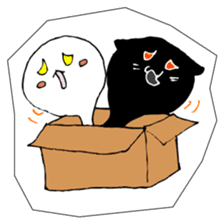 Soul of a seal and a black cat. sticker #9142883