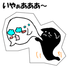 Soul of a seal and a black cat. sticker #9142884