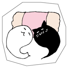 Soul of a seal and a black cat. sticker #9142886