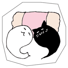 Soul of a seal and a black cat. sticker #9142886