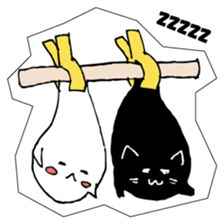 Soul of a seal and a black cat. sticker #9142887