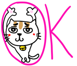 It's troubled face cat sticker #9143937