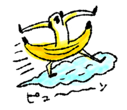 Monkey banana B sticker #9143969