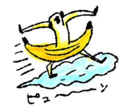 Monkey banana B sticker #9143969