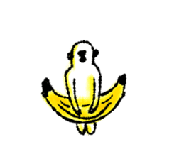 Monkey banana B sticker #9143976