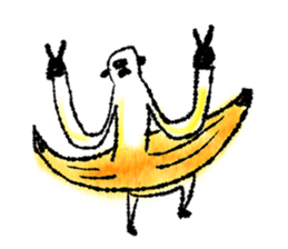 Monkey banana B sticker #9143990