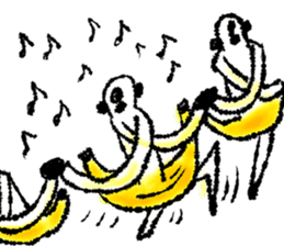 Monkey banana B sticker #9144002