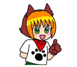 Puppy girl Kokoro-chan sticker #9144728
