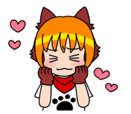 Puppy girl Kokoro-chan sticker #9144737