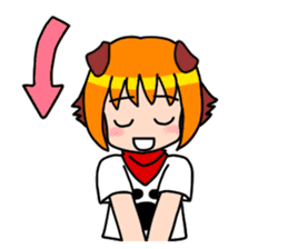 Puppy girl Kokoro-chan sticker #9144742