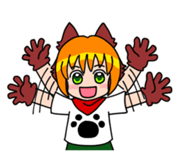 Puppy girl Kokoro-chan sticker #9144743
