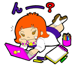 Work to draw a picture  Illustrator sticker #9145435