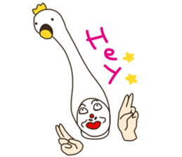 the man who keeps a swan. sticker #9146886