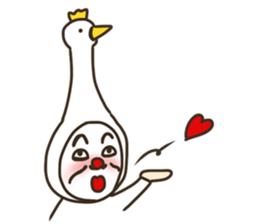 the man who keeps a swan. sticker #9146892