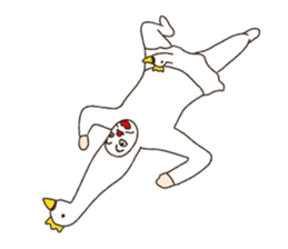 the man who keeps a swan. sticker #9146907