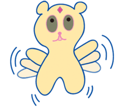 The cat from outer space & Bear FORYOU sticker #9147104
