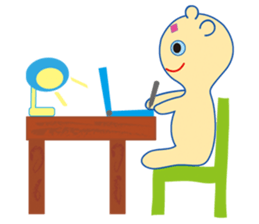 The cat from outer space & Bear FORYOU sticker #9147108