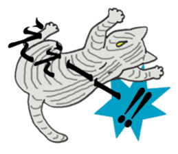 Cats of various coat colors sticker #9147563