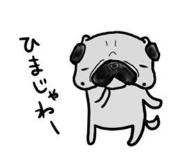 okayamaben pug sticker #9148295