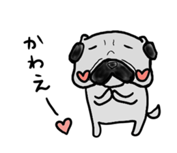 okayamaben pug sticker #9148302