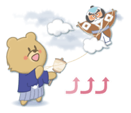 Japanese New Year. Kuma the tiny bear4 sticker #9150249