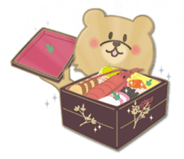 Japanese New Year. Kuma the tiny bear4 sticker #9150252