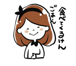 fukuoka dialect women sticker #9150548